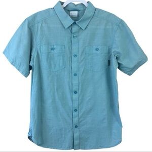 Columbia Men’s 100% Cotton Short Sleeve Button Down Shirt